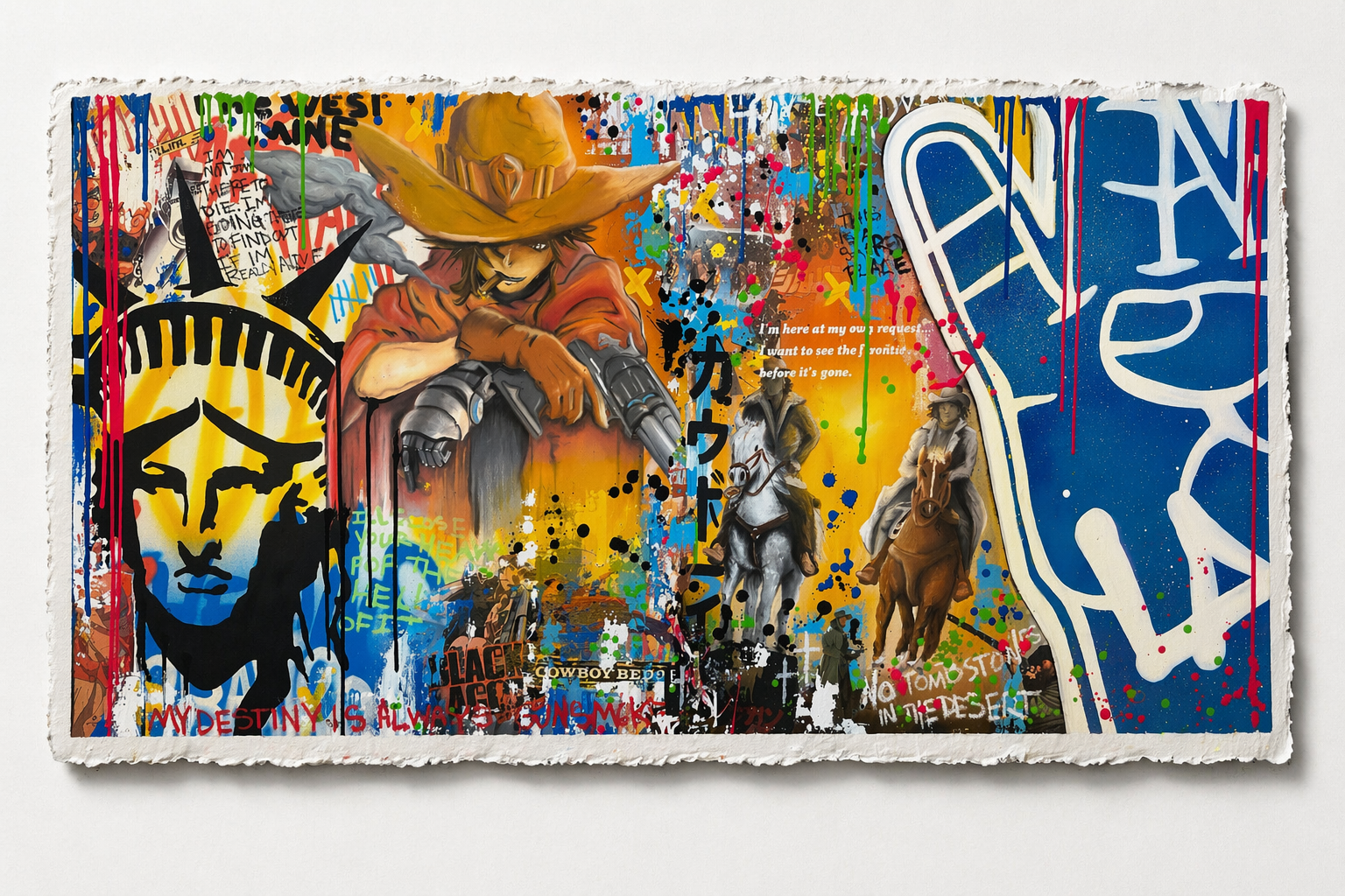 Sellout “No Tombstones in the Desert” - Hand-Embellished Archival Print, Collector’s Edition of 5 - 24 x 48”