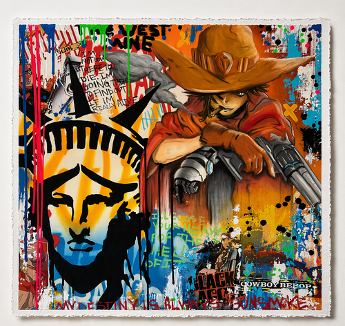 Sellout “No Tombstones in the Desert” - Hand-Embellished Pairing Prints, Diptych Edition of 20 - 20 x 40” Set