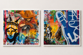 Sellout “No Tombstones in the Desert” - Hand-Embellished Pairing Prints, Diptych Edition of 20 - 20 x 40” Set