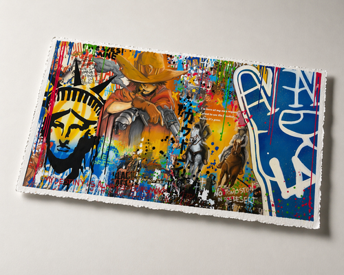 Sellout “No Tombstones in the Desert” - Hand-Embellished Archival Print, Collector’s Edition of 5 - 24 x 48”