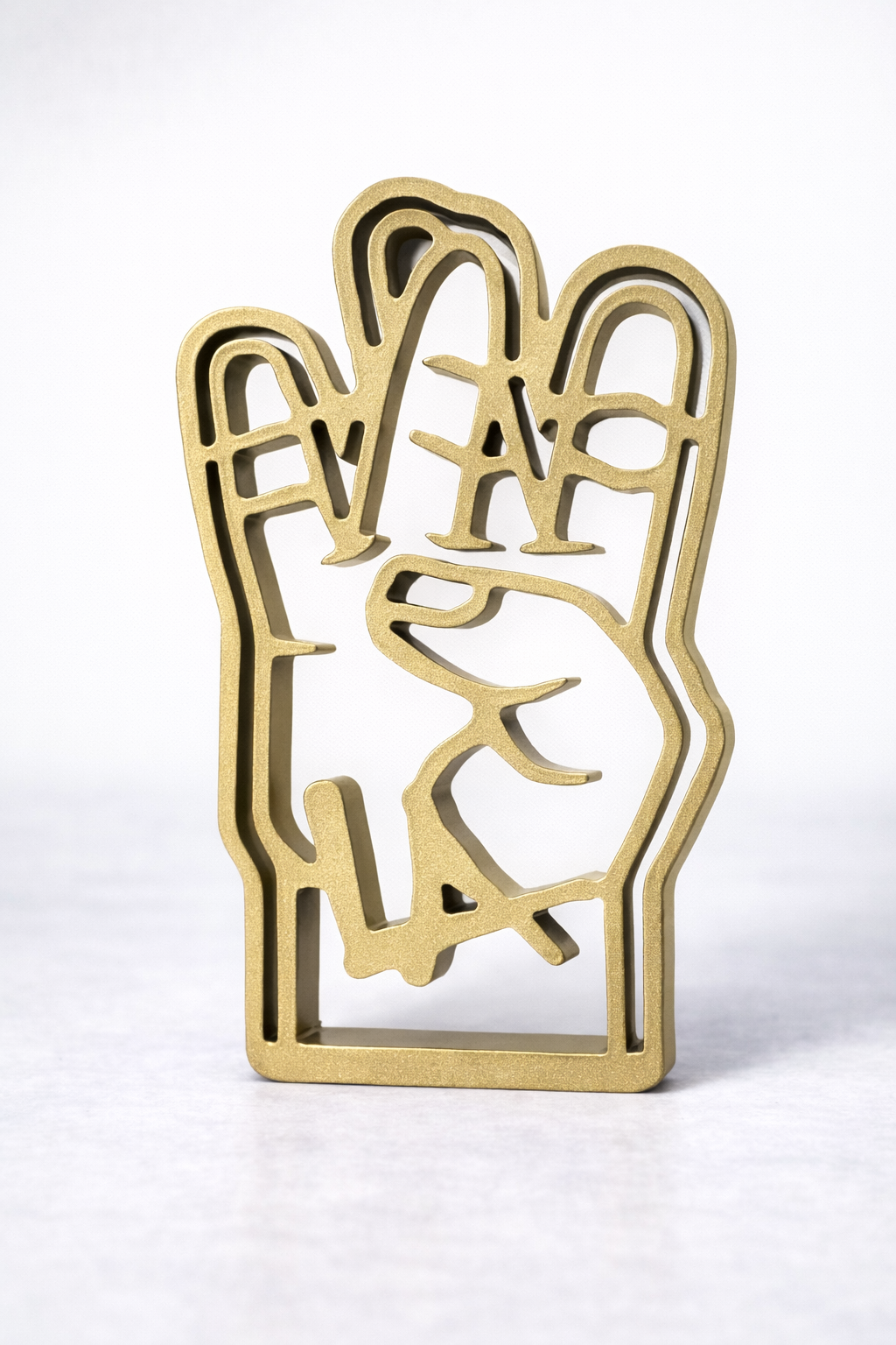 Sellout “The Lost Box: GOLD LA Hand” - Acrylic Resin Sculpture, The Lost Box edition of 2 - 9”