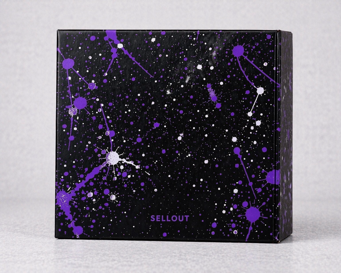 Sellout “The Lost Box: PURPLE LA Hand” - Acrylic Resin Sculpture w Embellished Collection Box, The Lost Box Collector’s edition of 1 - 9”