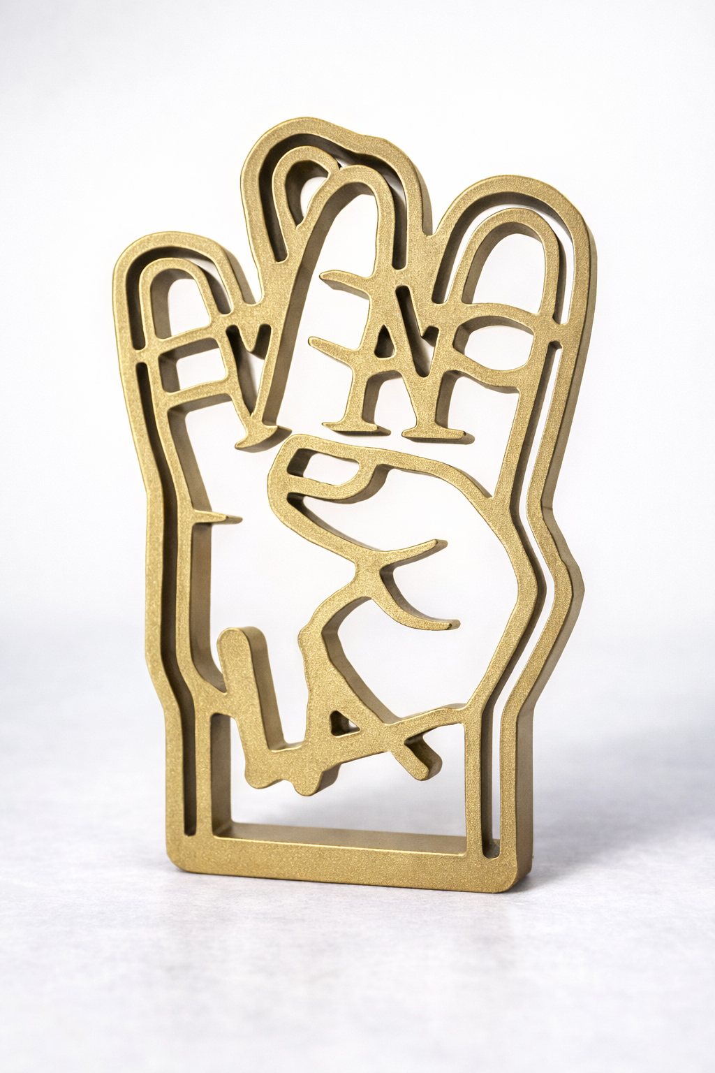 Sellout “The Lost Box: GOLD LA Hand” - Acrylic Resin Sculpture, The Lost Box edition of 2 - 9”