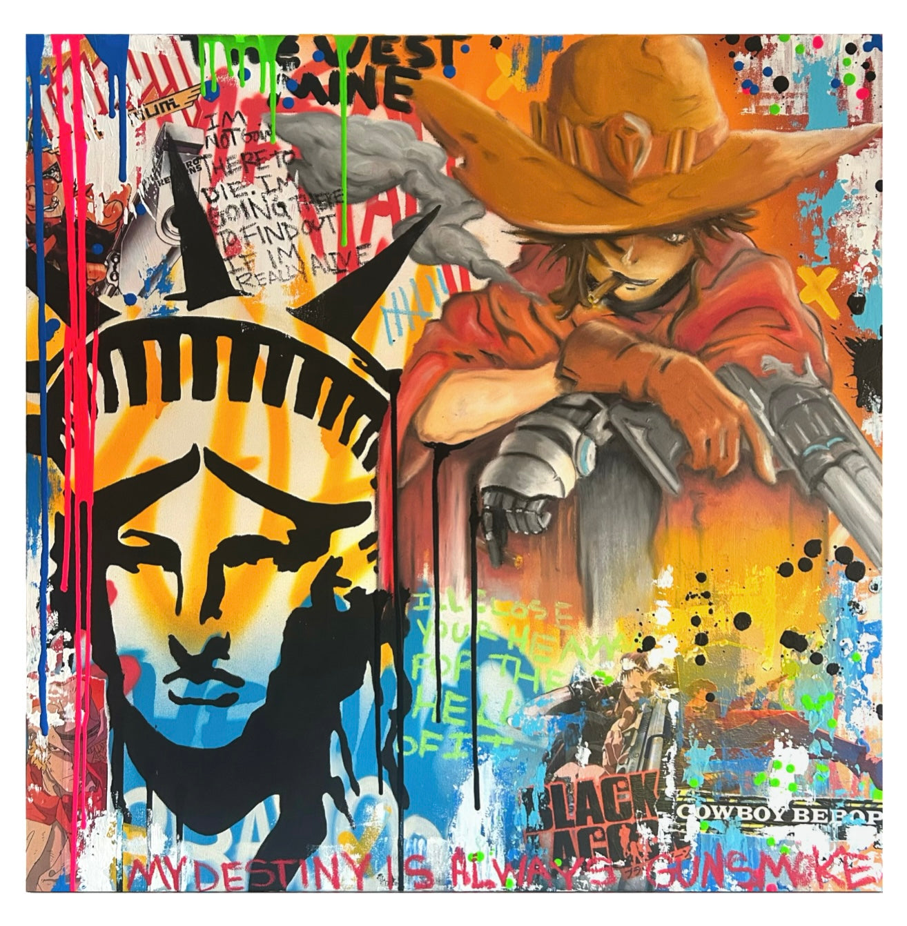 Sellout “No Tombstones in the Desert” - Hand-Embellished Pairing Prints, Diptych Edition of 20 - 20 x 40” Set