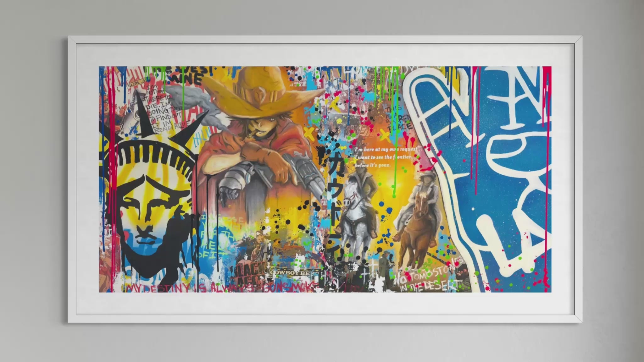 Sellout “No Tombstones in the Desert” - Hand-Embellished Archival Print, Collector’s Edition of 5 - 24 x 48”